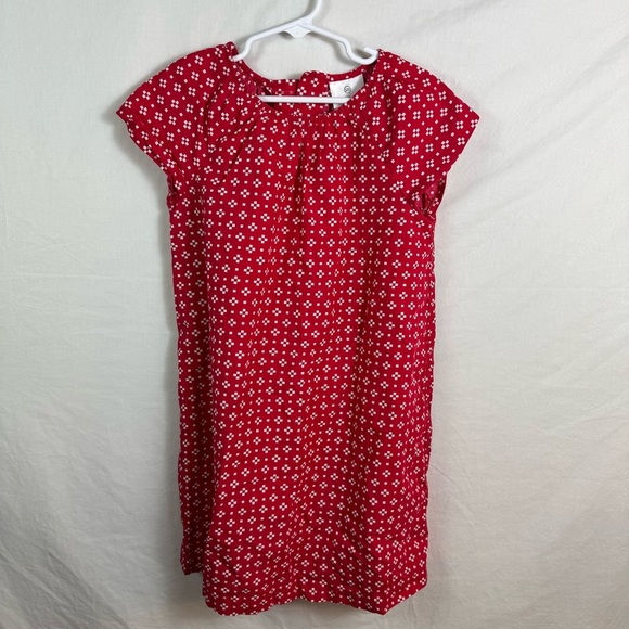 Hanna Andersson Red Patterned Kids Dress Size 6-7 - Picture 1 of 4